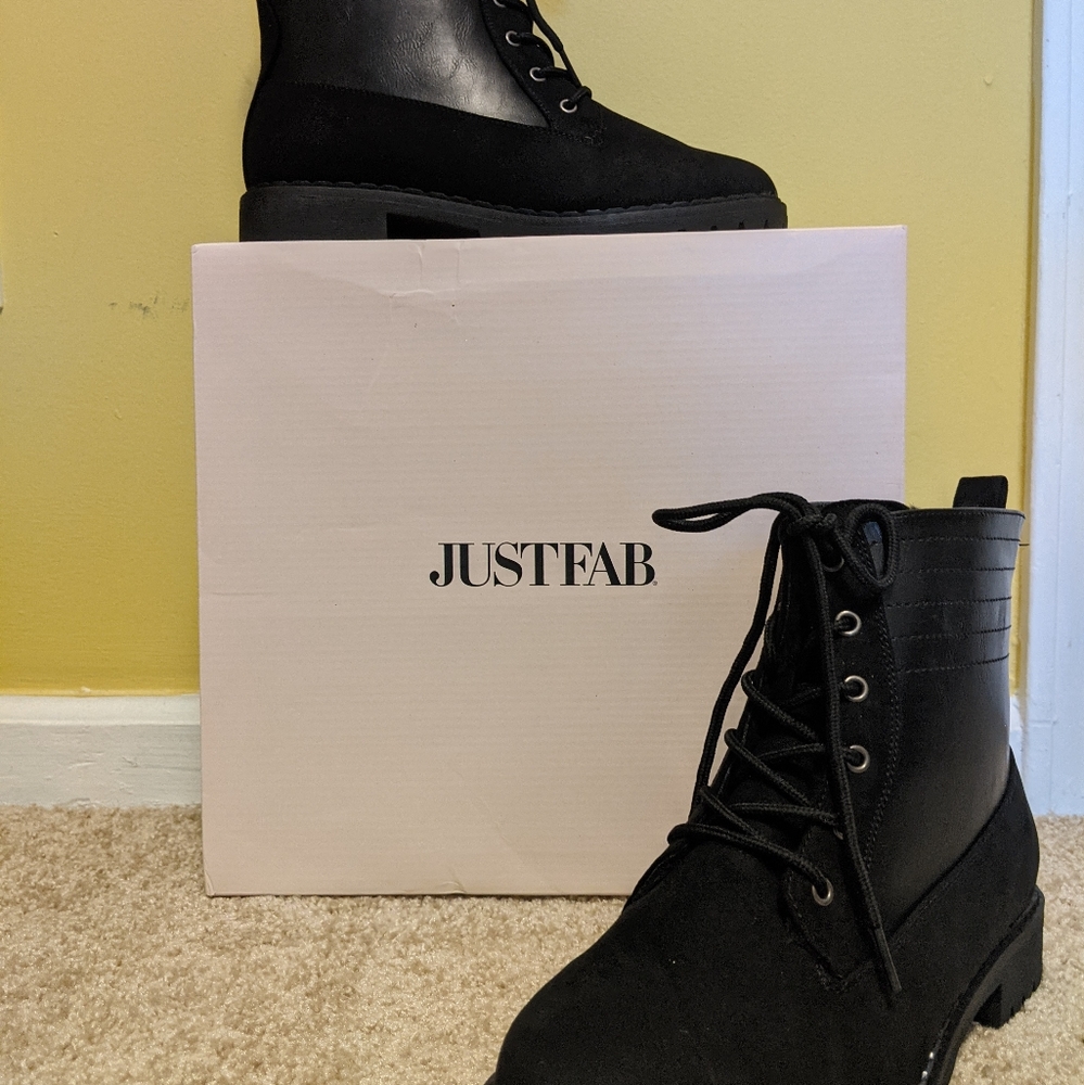 JustFab Combat Boots
